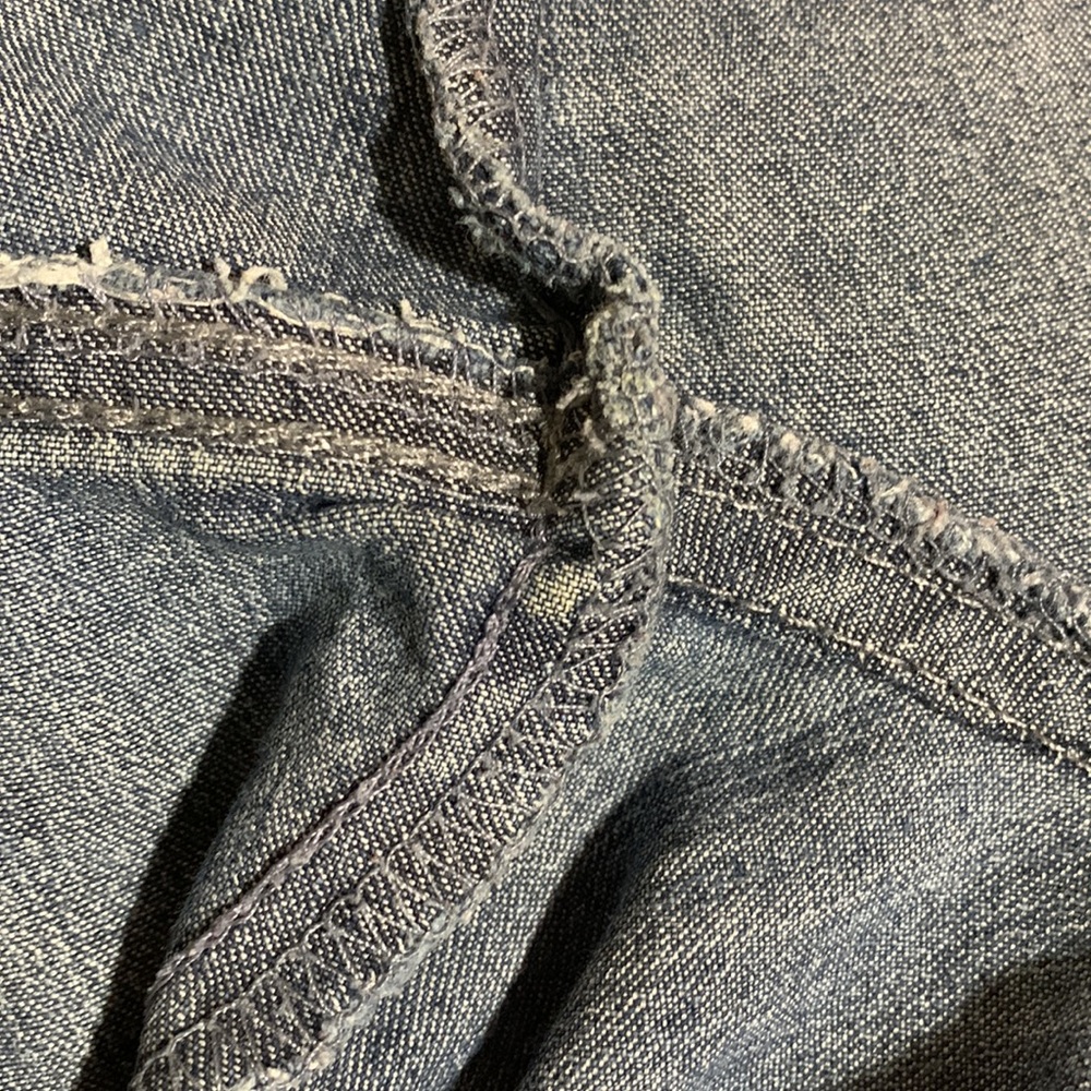 Bandolino Jeans Capris/Ankle Pants 10 Blue Straight Cotton Blend Flap Pockets - Picture 12 of 16